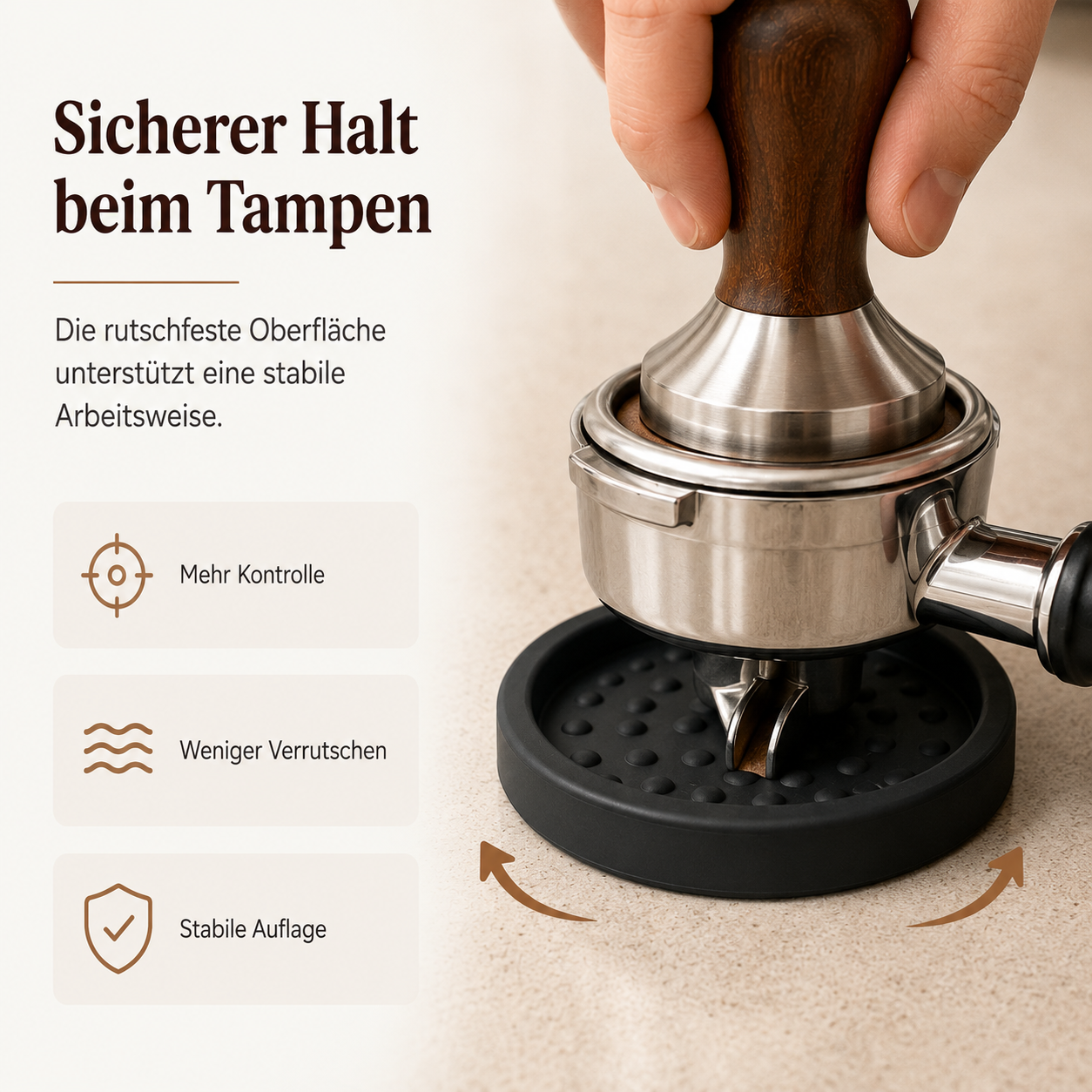 Tampermatte 75 mm – Hochwertige Silikon Unterlage für Espresso – Bild 2