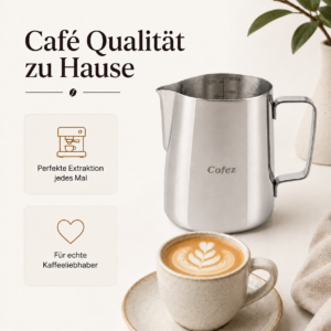 Milchkännchen 350 ml aus Edelstahl – Barista Kanne – Bild 3