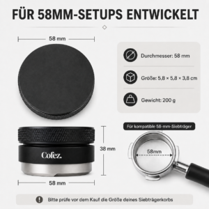 Distributor 58mm – Höhenverstellbarer Espresso Kaffeeverteiler – Bild 2