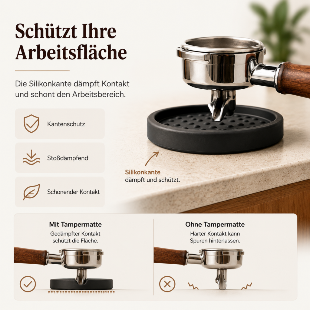 Tampermatte 75 mm – Hochwertige Silikon Unterlage für Espresso