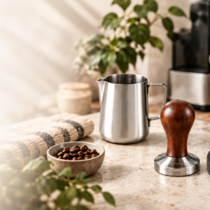 Milchkännchen 350 ml aus Edelstahl – Barista Kanne – Bild 7